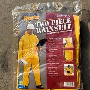 ROKK Yellow Rain Suit 2XL Brand New Sealed Waterproof Jacket Pants